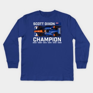 Scott Dixon Champion 2020 (white text) Kids Long Sleeve T-Shirt